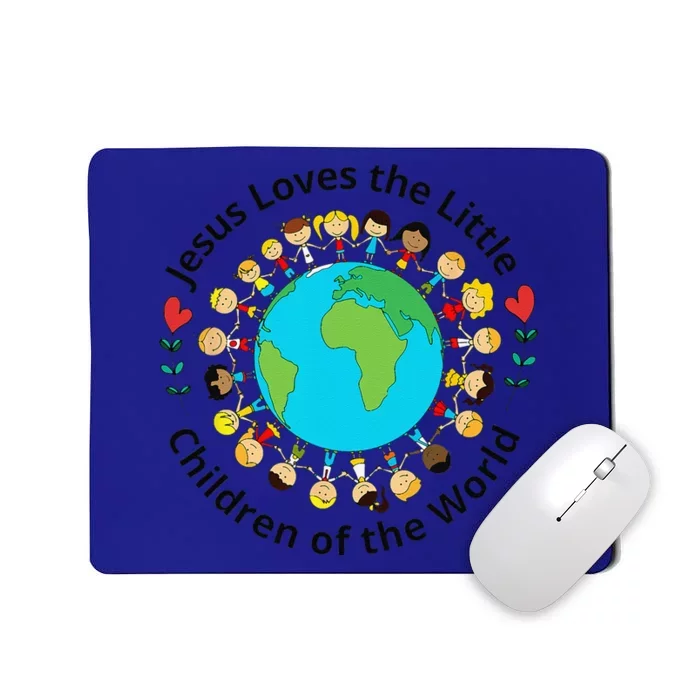 Jesus Loves Children Of World Christian Mother Teacher Mousepad