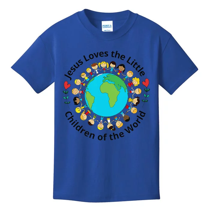 Jesus Loves Children Of World Christian Mother Teacher Kids T-Shirt