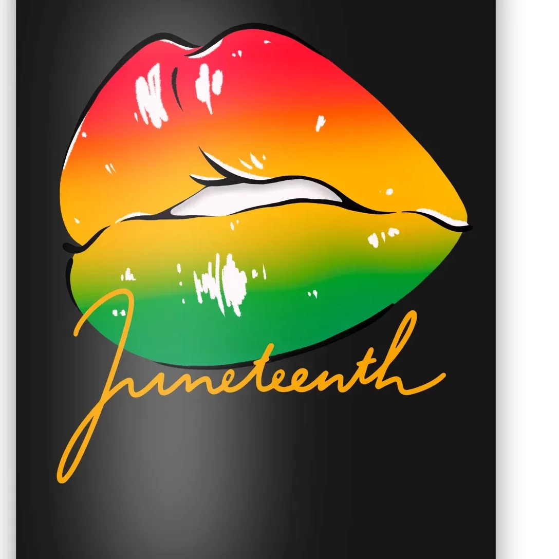 Juneteenth Lips Celebration Poster