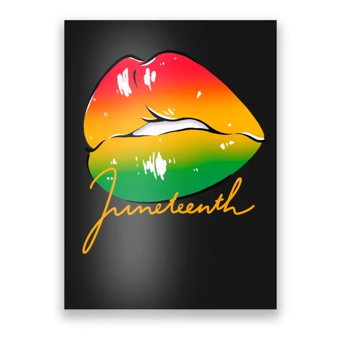 Juneteenth Lips Celebration Poster