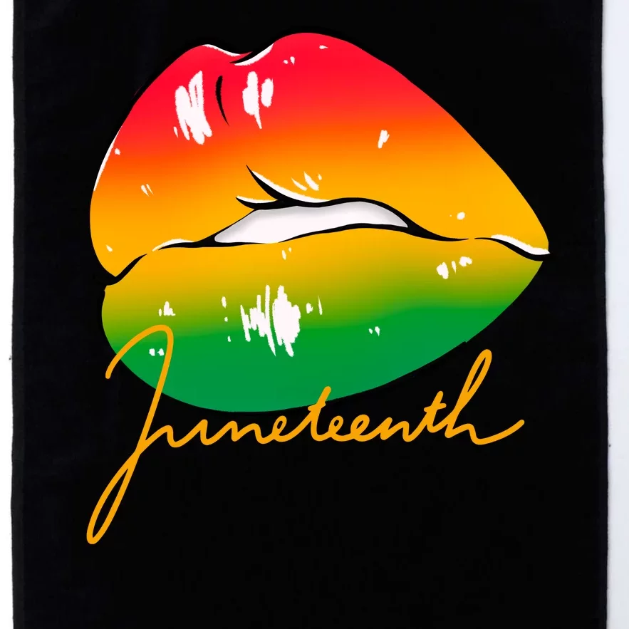 Juneteenth Lips Celebration Platinum Collection Golf Towel