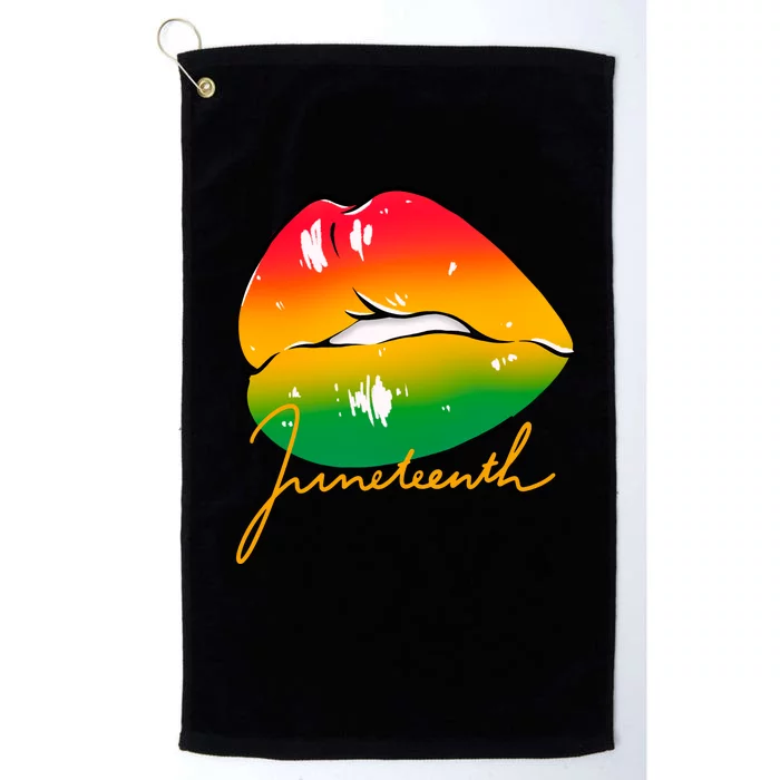 Juneteenth Lips Celebration Platinum Collection Golf Towel