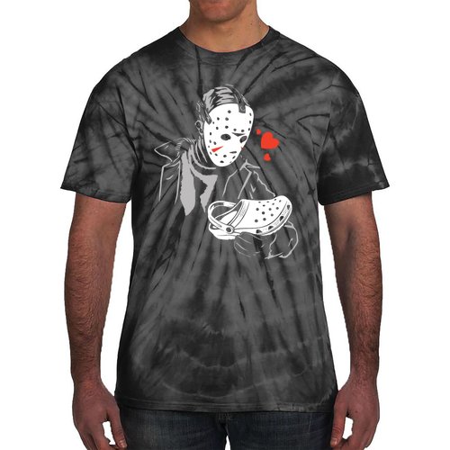 JASON LOVES CROCS FUNNY HALLOWEEN LOVES Tie-Dye T-Shirt | TeeShirtPalace