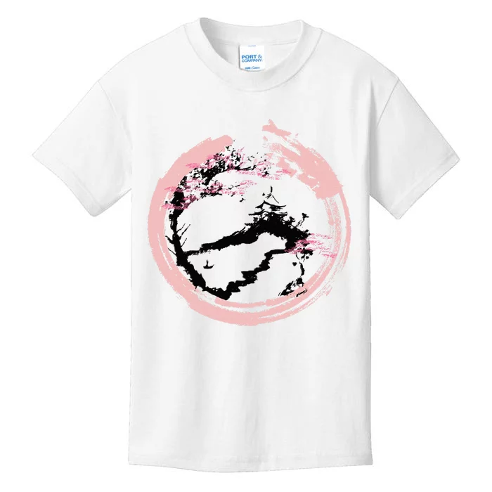 Japanese landscape design Kids T-Shirt