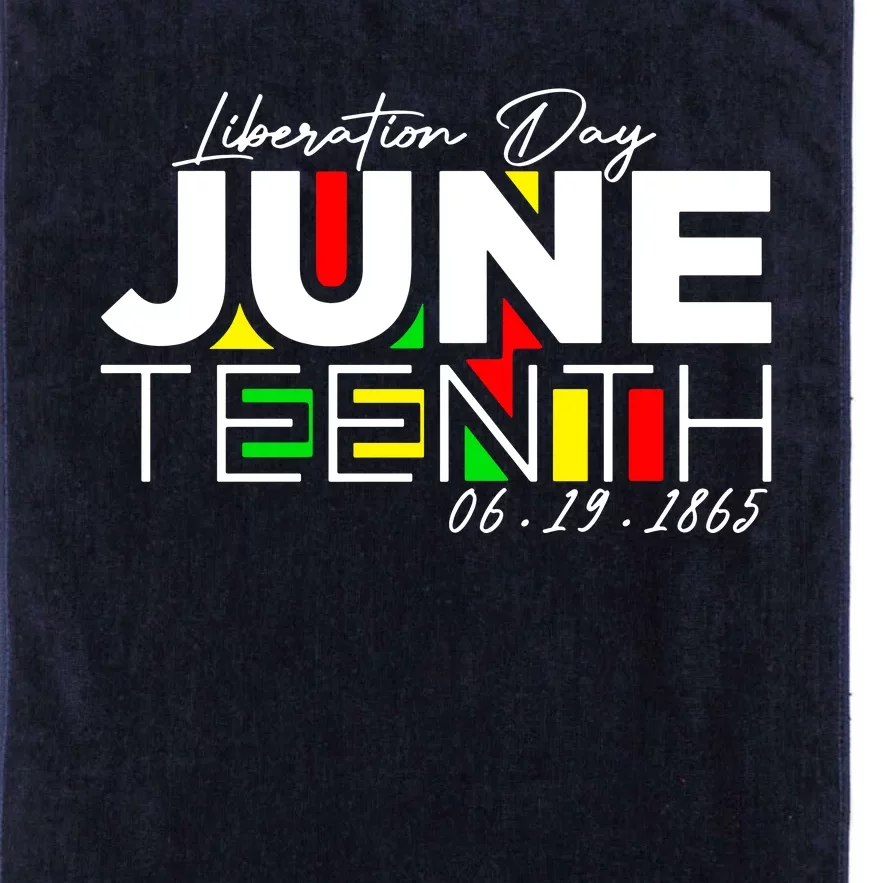 Juneteenth Liberation Day Since 1865 Platinum Collection Golf Towel