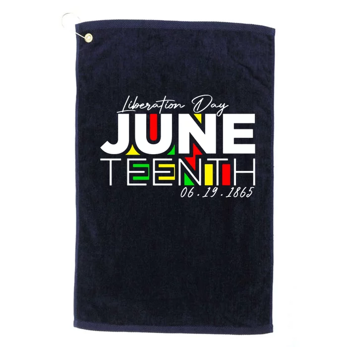 Juneteenth Liberation Day Since 1865 Platinum Collection Golf Towel