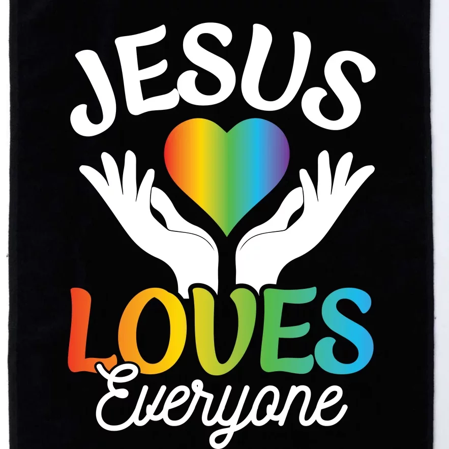 Jesus Loves Everyone LGBT Pride T Platinum Collection Golf Towel