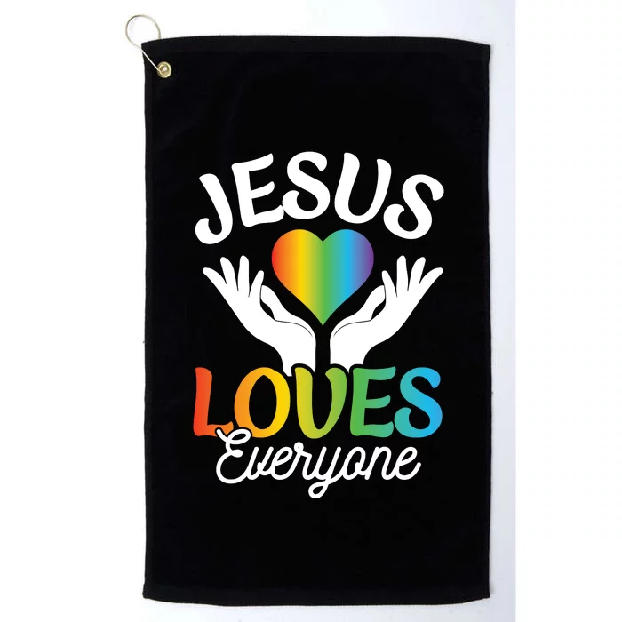 Jesus Loves Everyone LGBT Pride T Platinum Collection Golf Towel