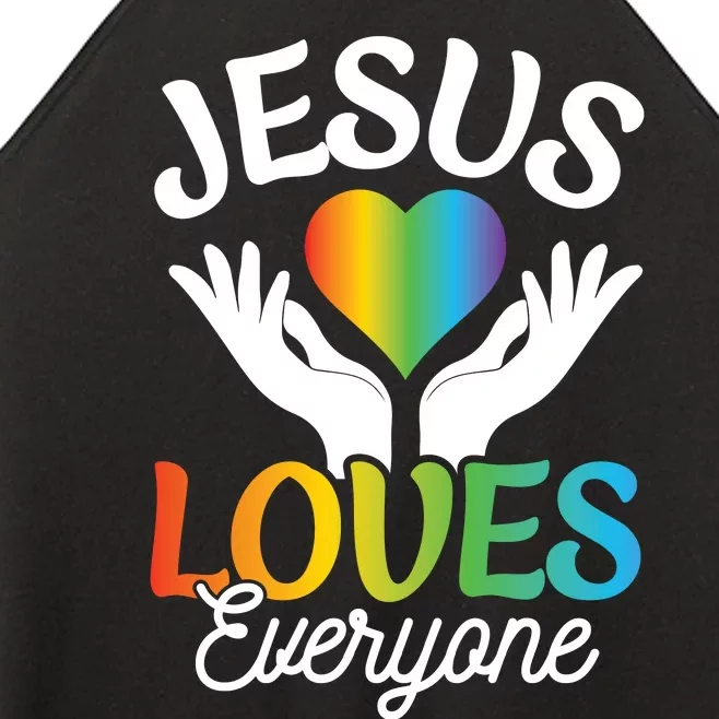 Jesus Loves Everyone LGBT Pride T Women’s Perfect Tri Rocker Tank