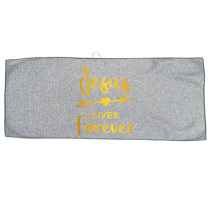 Jesus Lives Forever Christian Graphic Easter Large Microfiber Waffle Golf Towel