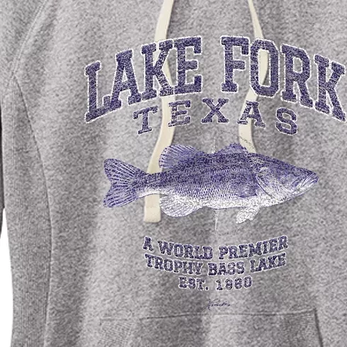 JCombs Lake Fork TX With Largemouth Bass Women's Fleece Hoodie