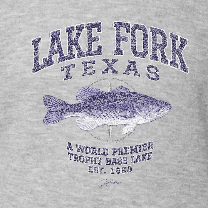 JCombs Lake Fork TX With Largemouth Bass Toddler Sweatshirt