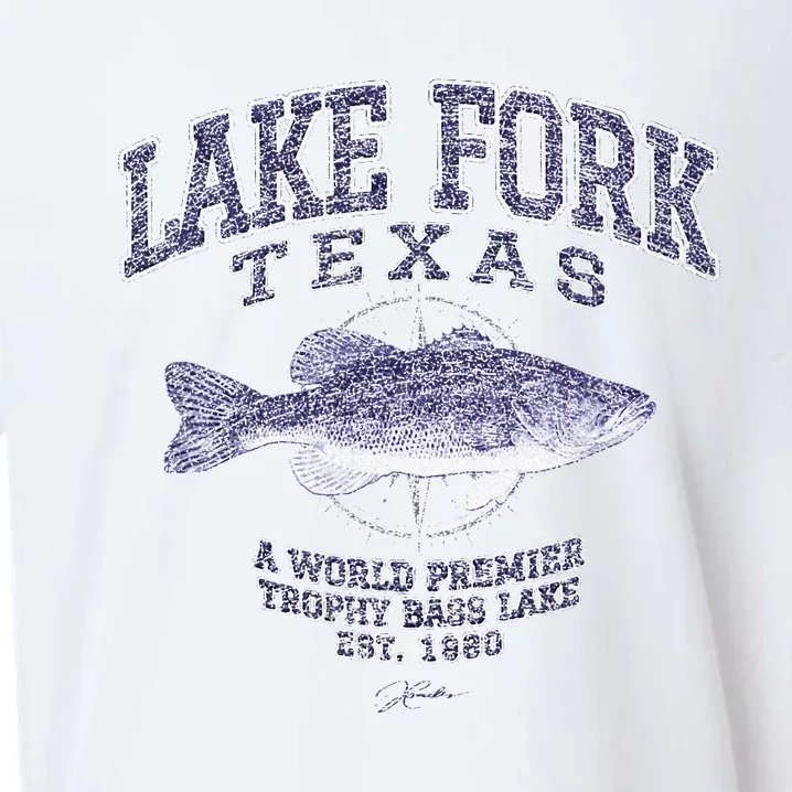 JCombs Lake Fork TX With Largemouth Bass Sueded Cloud Jersey T-Shirt