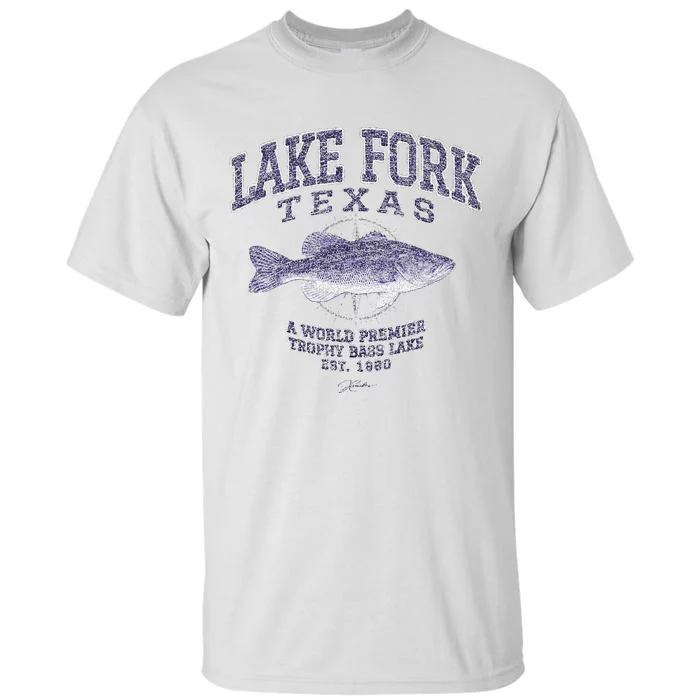 JCombs Lake Fork TX With Largemouth Bass Tall T-Shirt