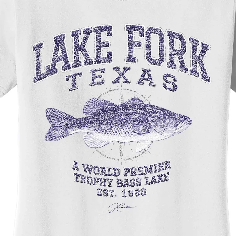 JCombs Lake Fork TX With Largemouth Bass Women's T-Shirt