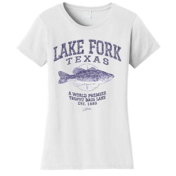 JCombs Lake Fork TX With Largemouth Bass Women's T-Shirt