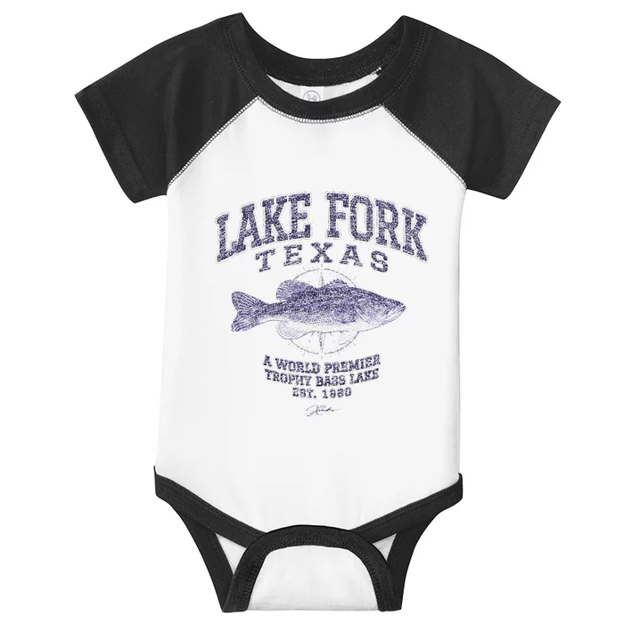 JCombs Lake Fork TX With Largemouth Bass Infant Baby Jersey Bodysuit