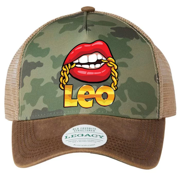 Juicy Lips Gold Chain Leo Zodiac Sign Legacy Tie Dye Trucker Hat