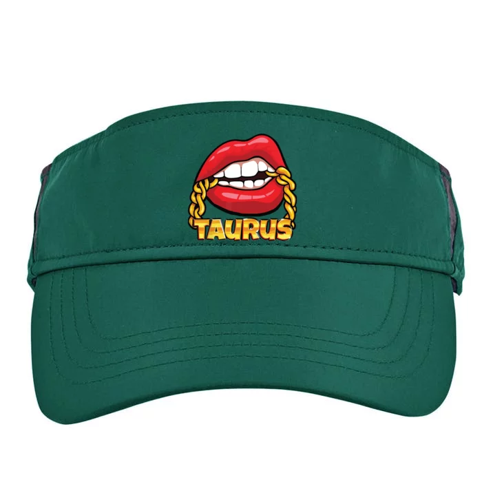 Juicy Lips Gold Chain Taurus Zodiac Sign Adult Drive Performance Visor