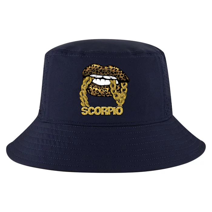 Juicy Lips Gold Chain Scorpio Zodiac Leopard Cute Gift Cool Comfort Performance Bucket Hat