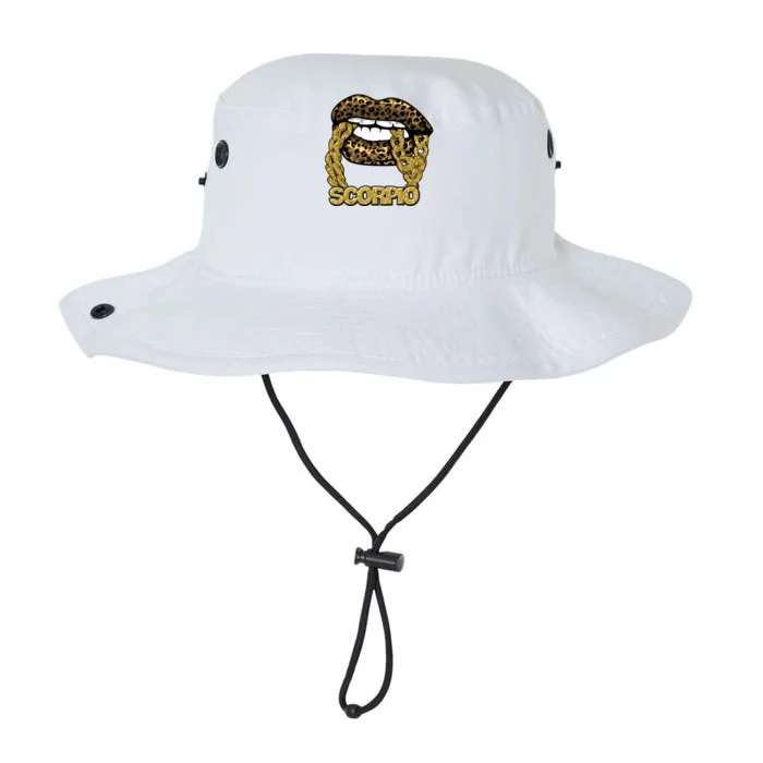 Juicy Lips Gold Chain Scorpio Zodiac Leopard Cute Gift Legacy Cool Fit Booney Bucket Hat