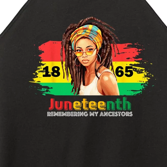 Juneteenth Loc'd Hair Black Wo Remembering My Ancestors Women’s Perfect Tri Rocker Tank