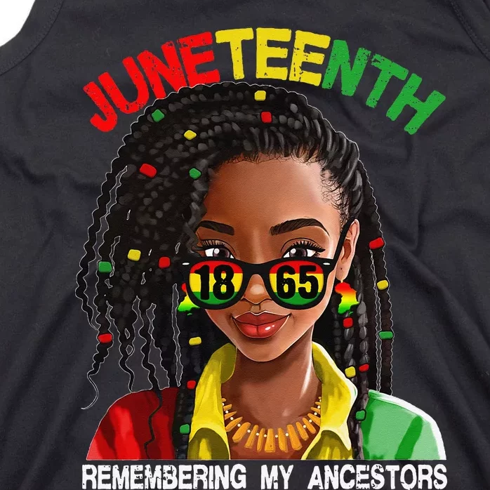 Juneteenth  Loc'd Hair Remebering My Ancestors Tank Top