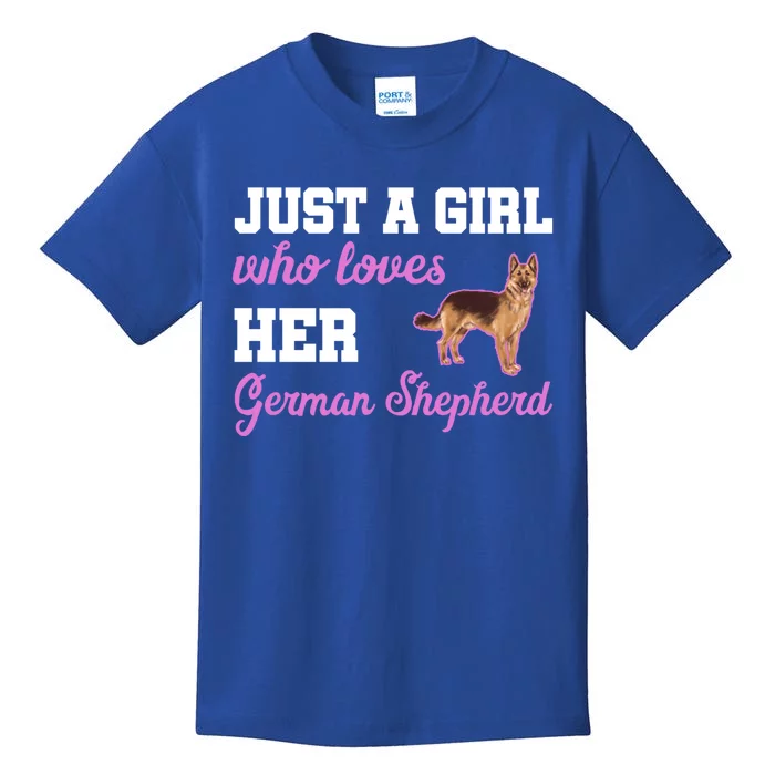 Just Loves Her Ger Shepherd Dog Lover Gift Kids T-Shirt