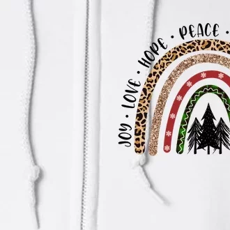 Joy Love Hope Peace Believe Christmas Full Zip Hoodie