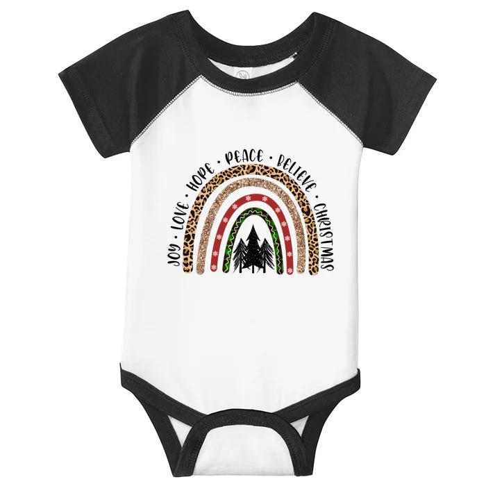 Joy Love Hope Peace Believe Christmas Infant Baby Jersey Bodysuit