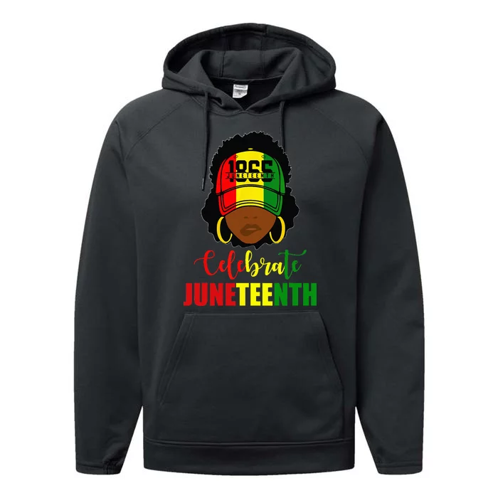 Juneteenth Loc'd Hair Remembering My Ancestors Performance Fleece Hoodie