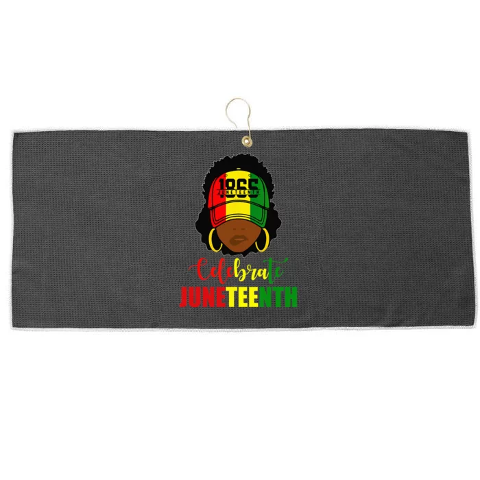 Juneteenth Loc'd Hair Remembering My Ancestors Large Microfiber Waffle Golf Towel