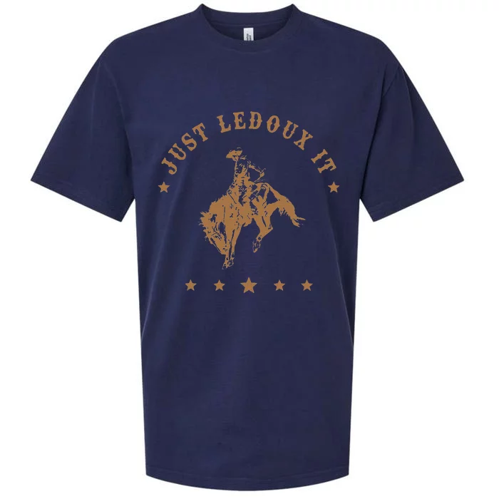 Just Ledoux It Cowboy Whiskey Wine Lover Sueded Cloud Jersey T-Shirt