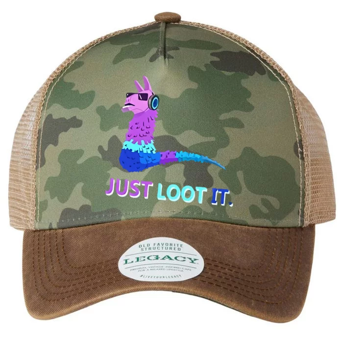 Just Loot It Llama Outfit For Teen Gamers Legacy Tie Dye Trucker Hat