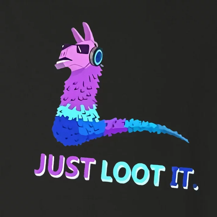 Just Loot It Llama Outfit For Teen Gamers Toddler Long Sleeve Shirt