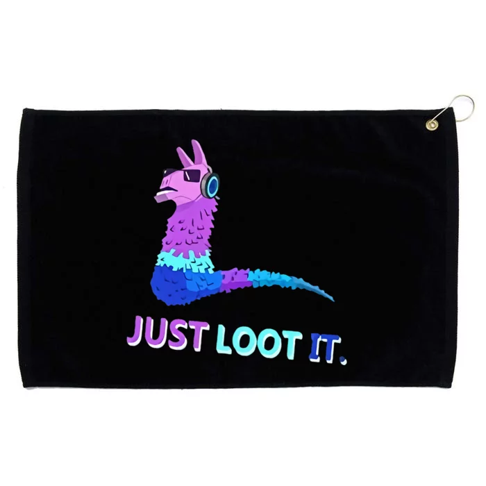 Just Loot It Llama Outfit For Teen Gamers Grommeted Golf Towel