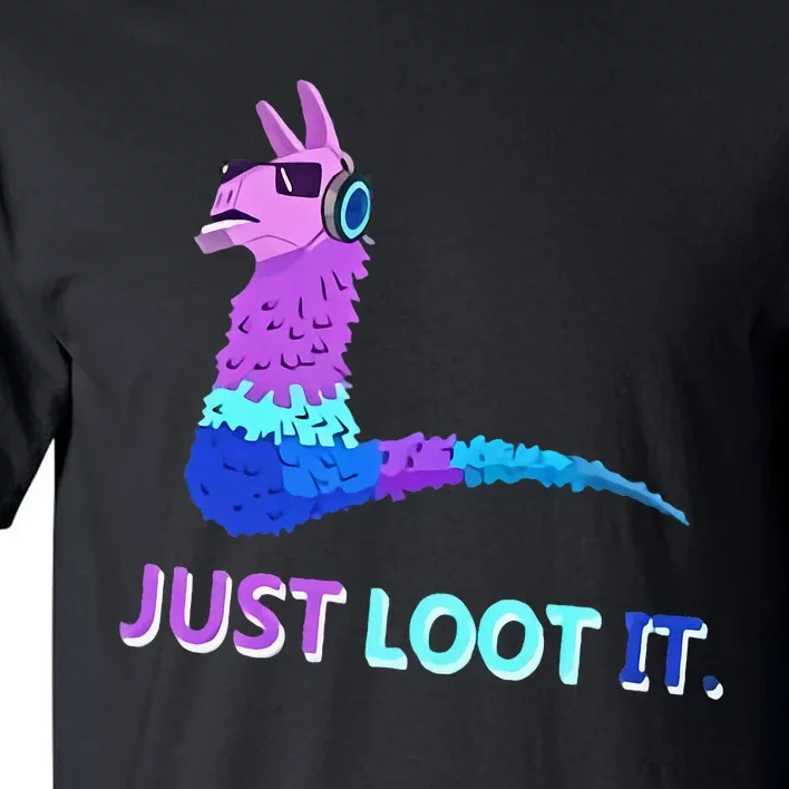 Just Loot It Llama Gamers Tall T-Shirt