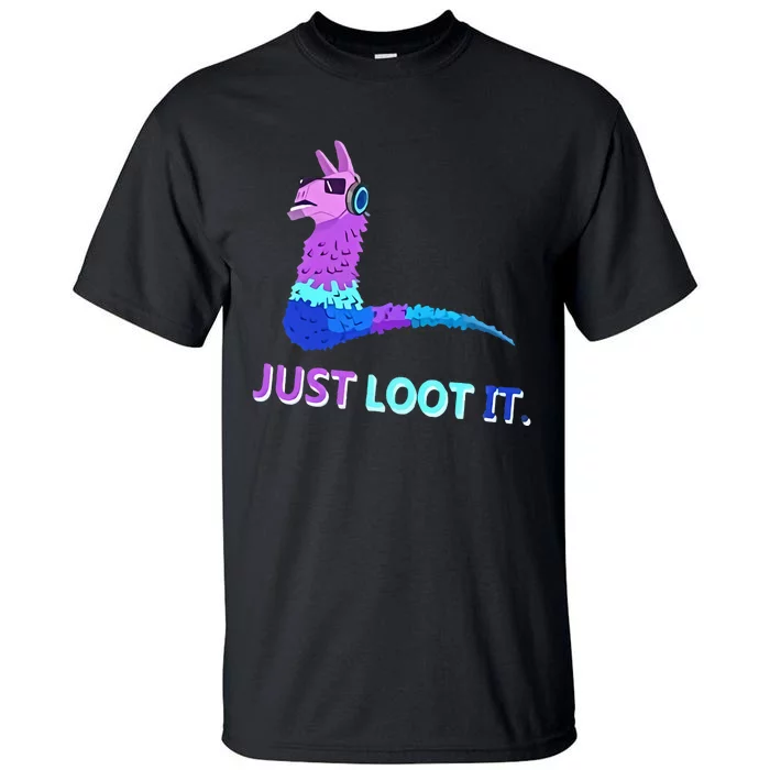 Just Loot It Llama Gamers Tall T-Shirt