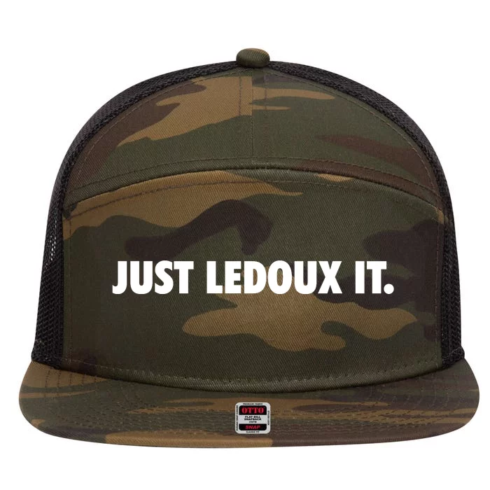 Just Ledoux It Cowboy Whiskey Rodeo Wine Lover 7 Panel Mesh Trucker Snapback Hat