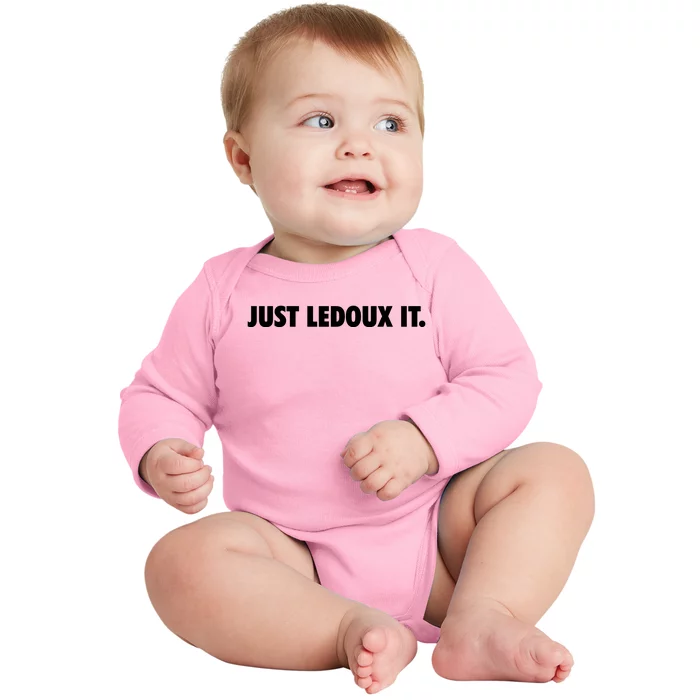 Just Ledoux It Cowboy Whiskey Rodeo Wine Lover Baby Long Sleeve Bodysuit