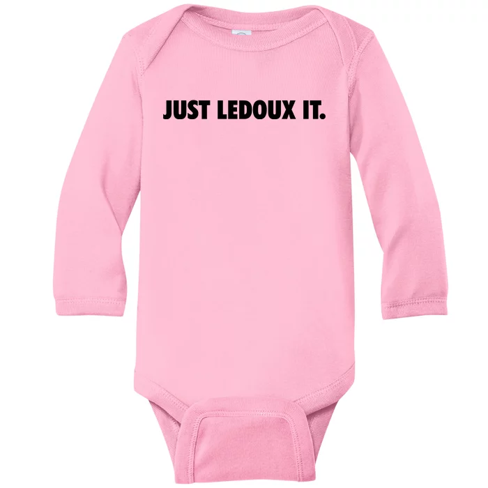 Just Ledoux It Cowboy Whiskey Rodeo Wine Lover Baby Long Sleeve Bodysuit