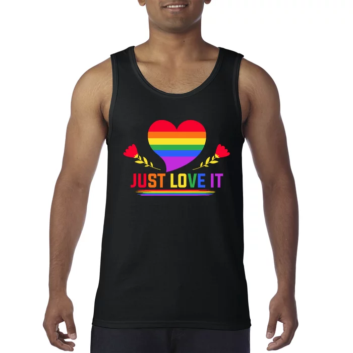 Just Love It Lgbt Pride Graphic Tank Top