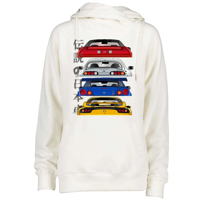 Jdm Legends Womens Funnel Neck Pullover Hood