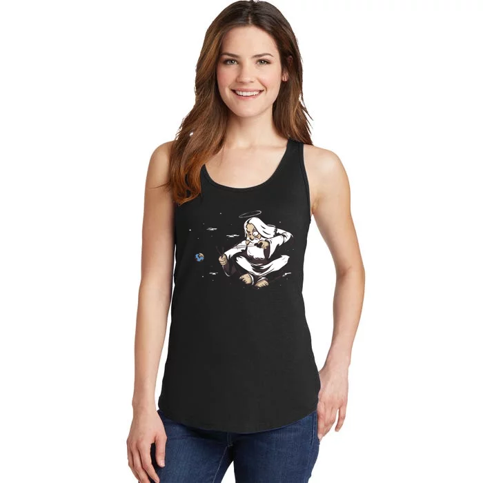 Jesus Last Judgment Funny Earth Ladies Essential Tank