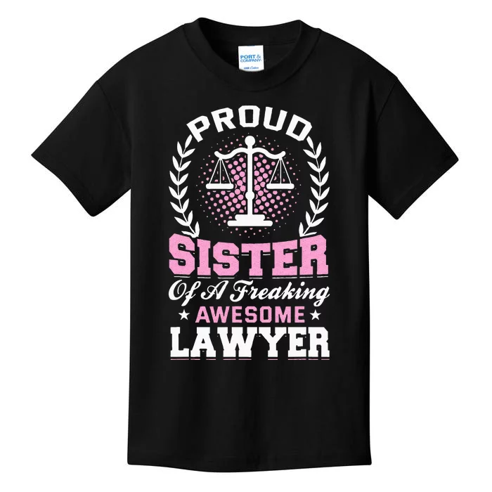 Justice Lawyer Jurist Attorney Prosecutor Paralegal Sister Kids T-Shirt