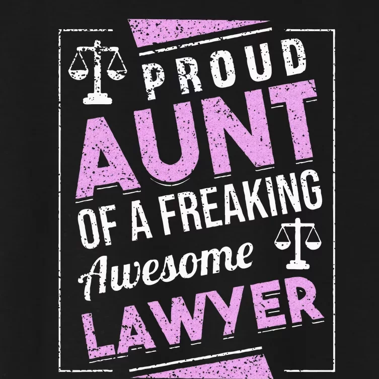 Justice Lawyer Jurist Attorney Prosecutor Paralegal Aunt Women's Crop Top Tee