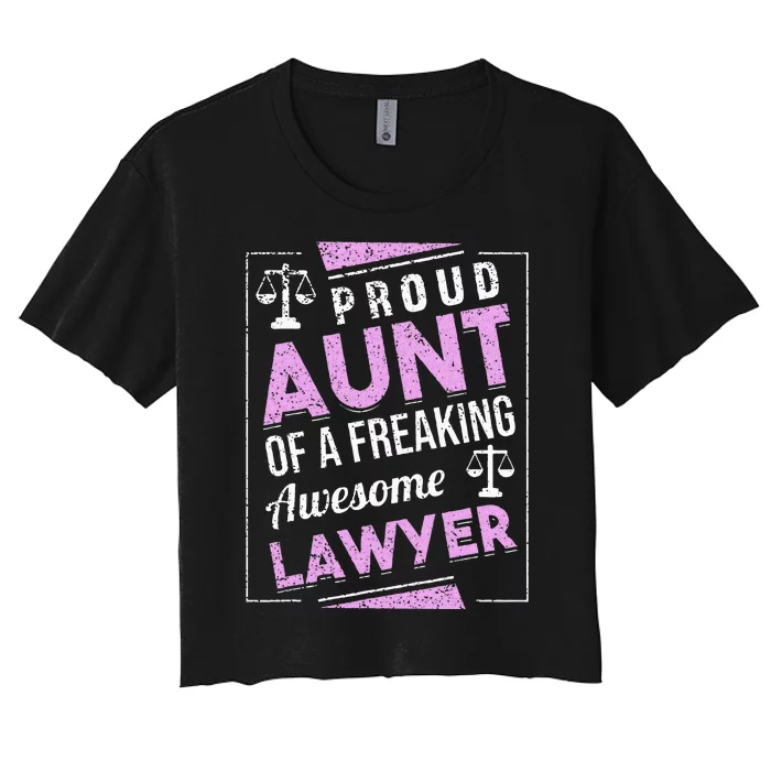 Justice Lawyer Jurist Attorney Prosecutor Paralegal Aunt Women's Crop Top Tee