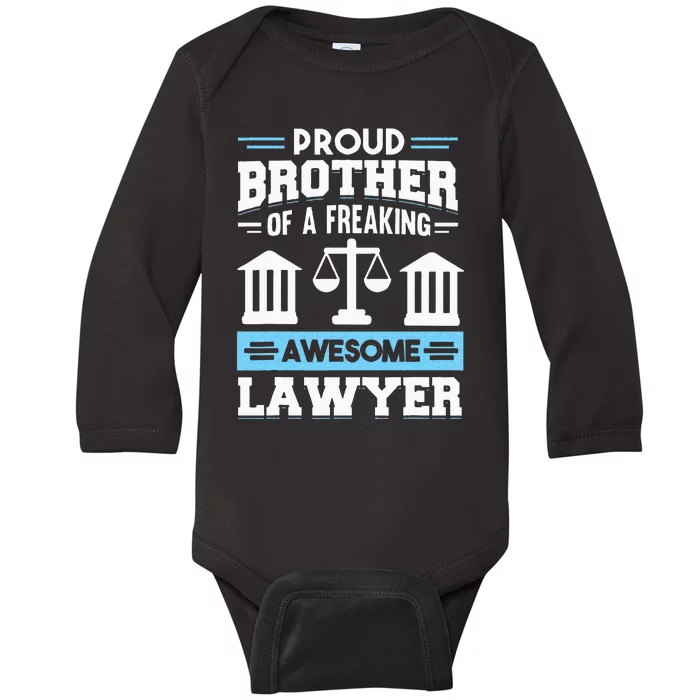 Justice Lawyer Jurist Attorney Prosecutor Paralegal Brother Baby Long Sleeve Bodysuit