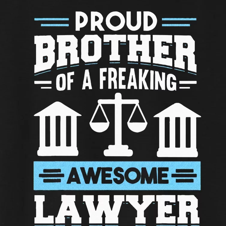 Justice Lawyer Jurist Attorney Prosecutor Paralegal Brother Women's Crop Top Tee