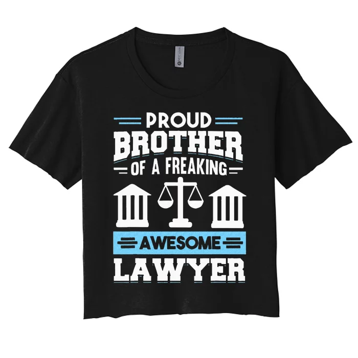 Justice Lawyer Jurist Attorney Prosecutor Paralegal Brother Women's Crop Top Tee